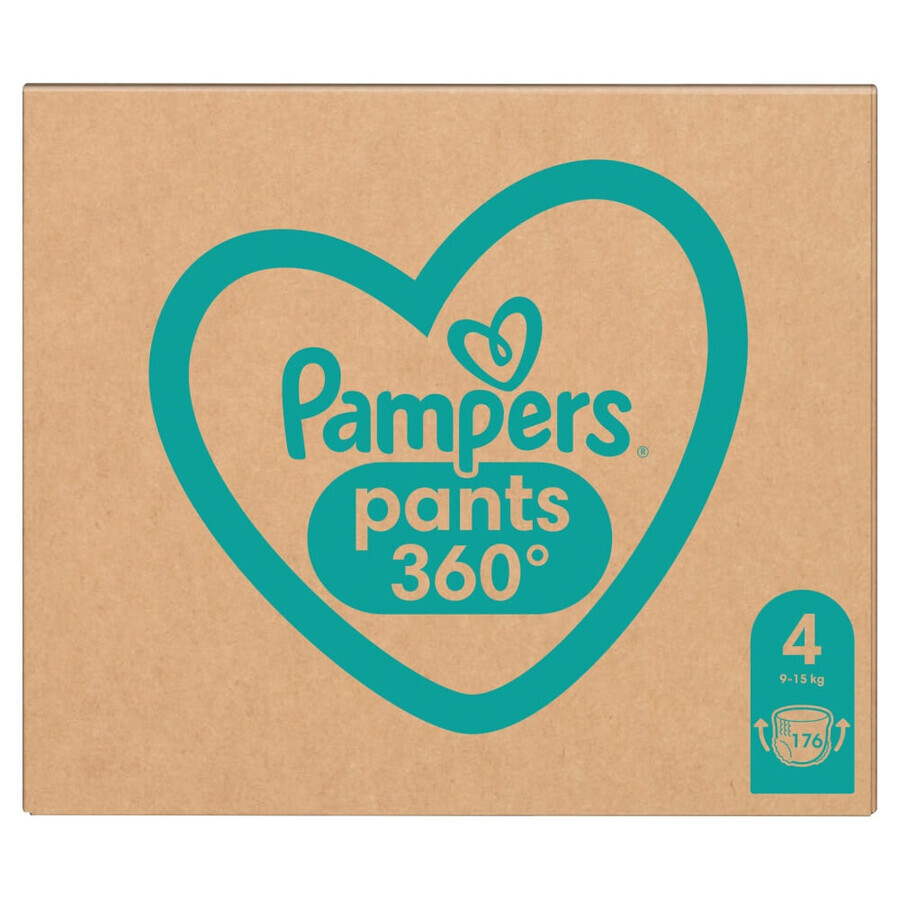 Pampers Pants, couches-culottes, Maxi, taille 4, 9-15 kg, 176 pièces EMBALLAGE DEFECTUEUX