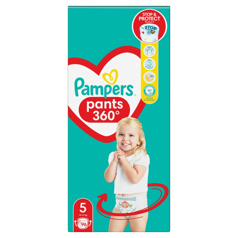 Pampers Pants, culottes-couches, taille 5, 12-17 kg, 96 pcs EMBALLAGE BRISÉ