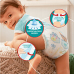 Pampers Pants, culottes-couches, taille 7, 17+ kg, 74 pièces EMBALLAGE BRISÉ