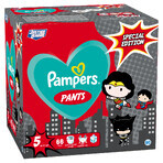 Pampers Pants, couches, Justice League, taille 5, 12-17 kg, 66 pièces SHORT DATE