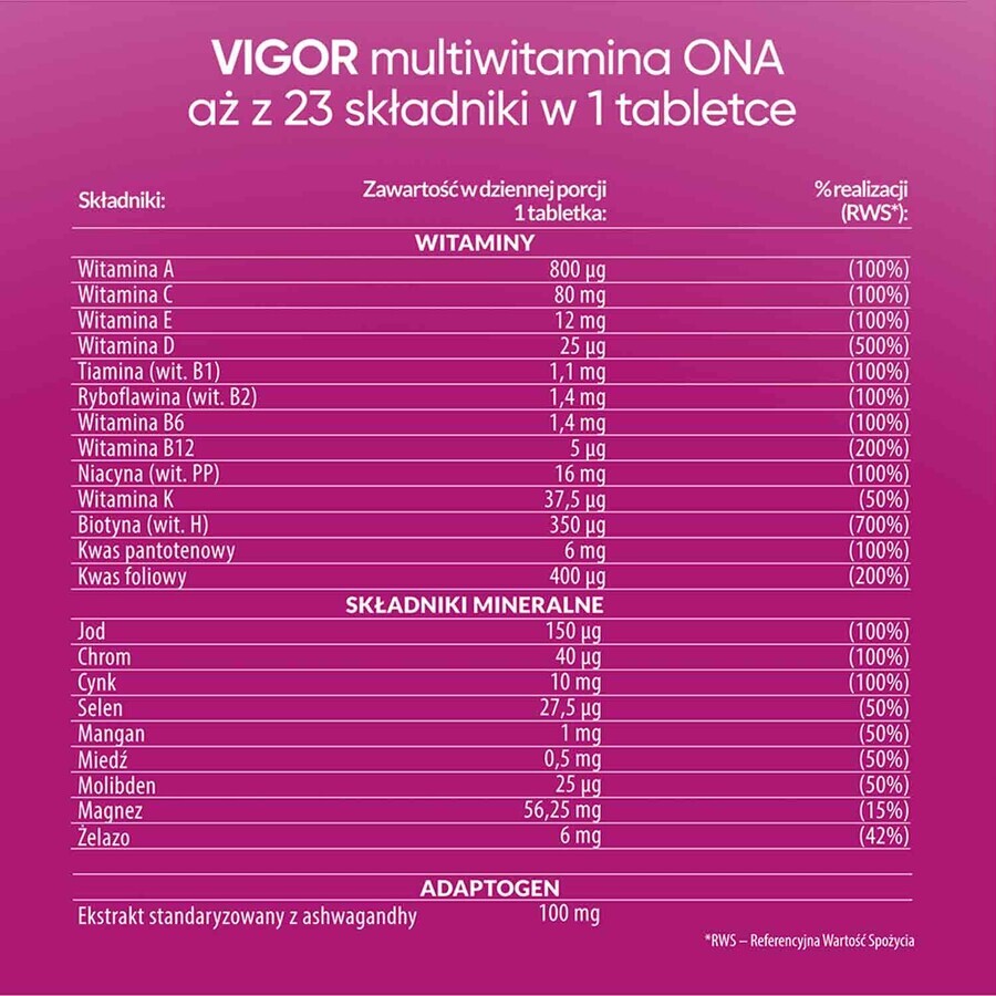 Vigor Multivitamine Ona, 60 tabletten BEPERKTE VERPAKKING