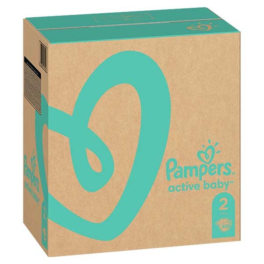 Pampers Active Baby, couches, taille 2, 4-8 kg, 3 x 76 pcs EMBALLAGE BRISÉ