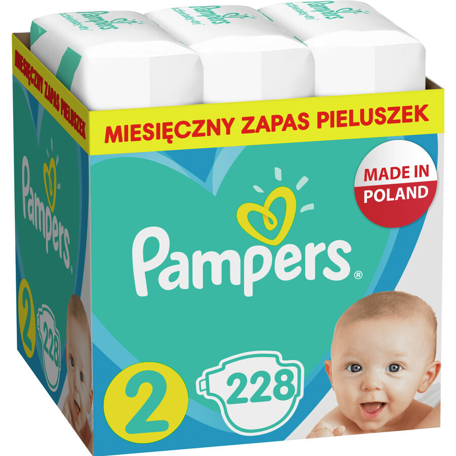 Pampers Active Baby, couches, taille 2, 4-8 kg, 3 x 76 pcs EMBALLAGE BRISÉ