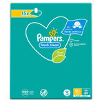 Pampers Fresh Clean, lingettes humides, 15 x 80 pcs EMBALLAGE ENDOMMAGÉ