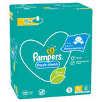 Pampers Fresh Clean, lingettes humides, 15 x 80 pcs EMBALLAGE ENDOMMAGÉ