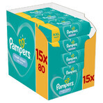 Pampers Fresh Clean, lingettes humides, 15 x 80 pcs EMBALLAGE ENDOMMAGÉ