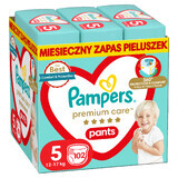 Pampers Premium Care Pants, couches, taille 5, 12-17 kg, 102 pièces EMBALLAGE DEFECTUEUX