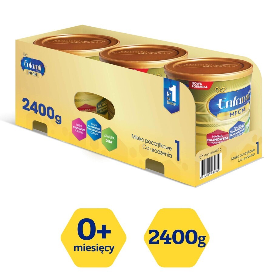 Enfamil Premium MFGM 1, Säuglingsmilch, ab Geburt, 2400 g PACKUNG DEFEKT