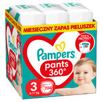 Pampers Pants, couches-culottes, taille 3, 6-11 kg, 204 pièces EMBALLAGE BRISÉ