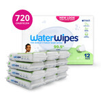 WaterWipes Soapberry Kids Bio, șervețele umede, apă cu extract de săpun, de la naștere, 12 x 60 bucăți AMBALAJ DAMAGED