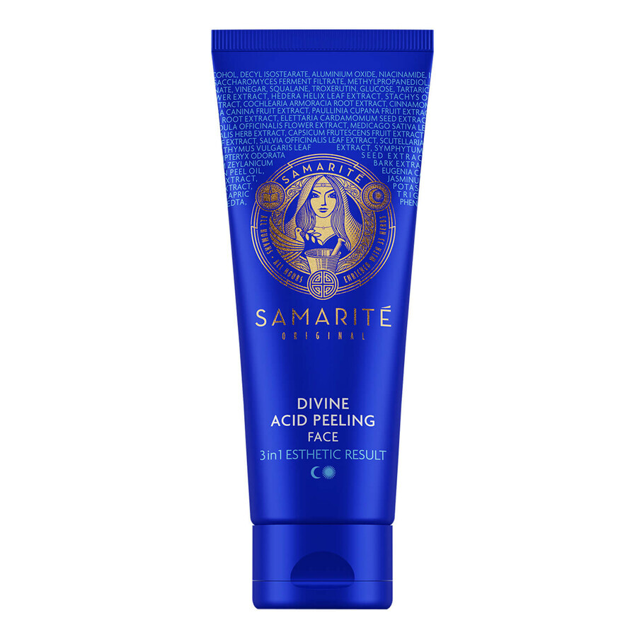 Samarité Divine Acid Peeling, scrub viso agli acidi naturali 3 in 1, 75 ml SCADENZA