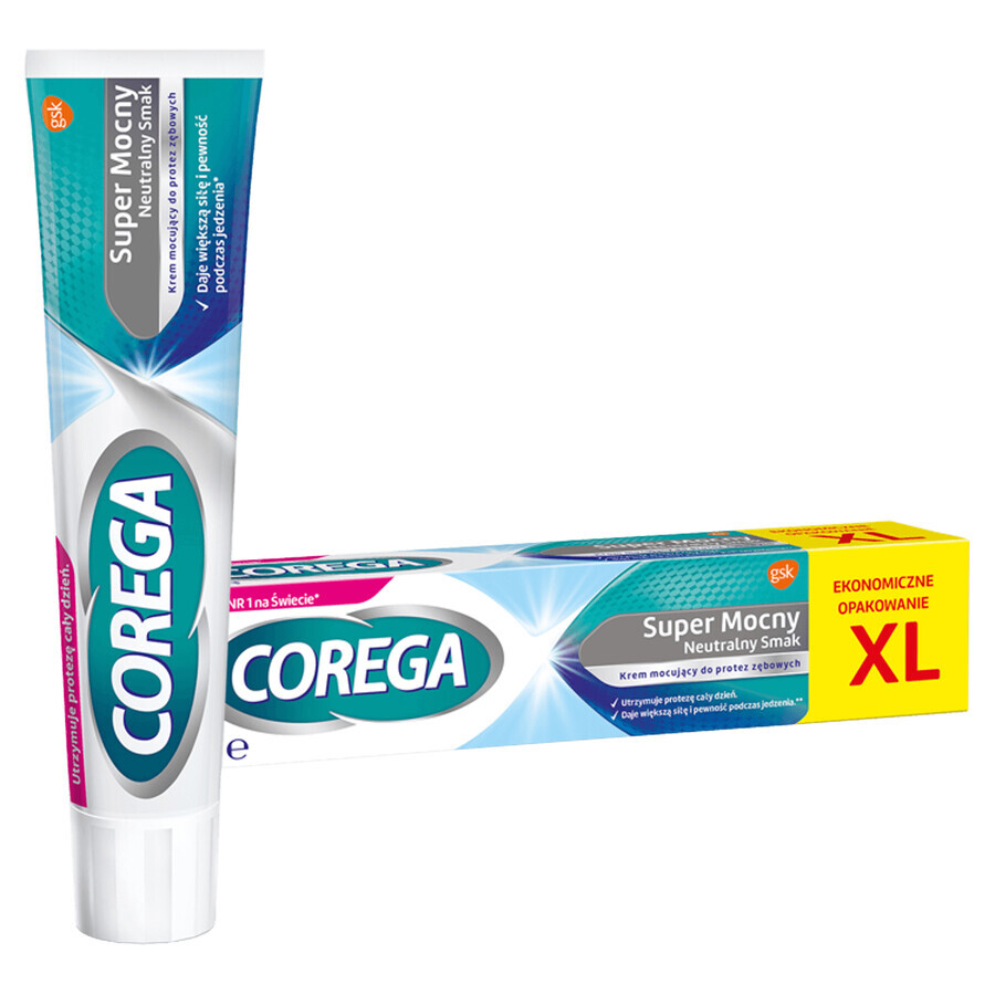 Corega Super Strong, Crema fissante per dentiere, neutra, 70 g CONFEZIONE CONTAMINATA