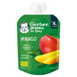 Gerber Desert organic în tub, mango, după 4 luni, 80 g SHORT DATE