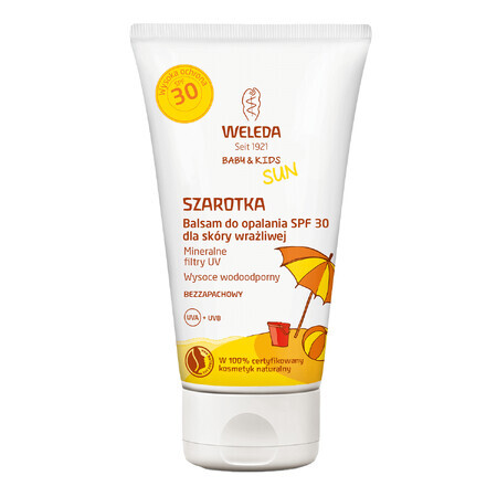 Weleda Baby &amp; Kids Sun Edelweiss, bronceador para pieles sensibles, SPF 30, 150 ml FECHA CORTA