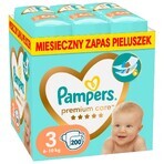 Pampers Premium Care, couches taille 3, 6-10 kg, 200 PAQUETS DÉFAILLÉS