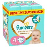 Pampers Premium Care, couches, taille 4, 9-14 kg, 174 pièces EMBALLAGE DEFECTUEUX