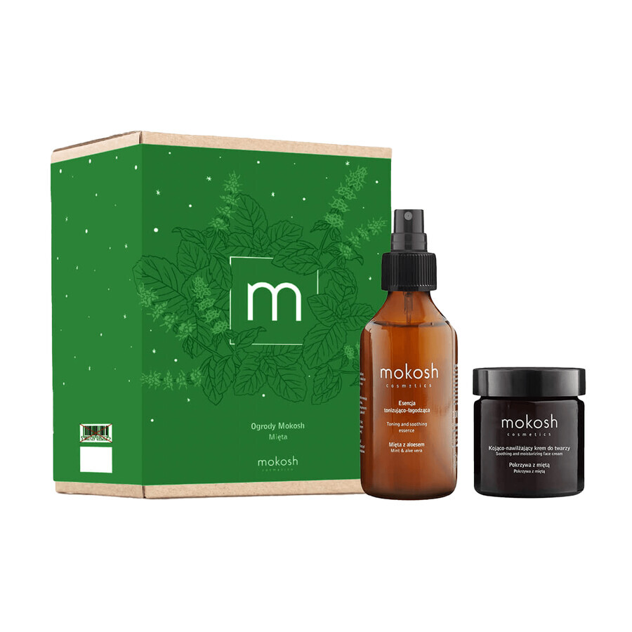 Set Mokosh Gardens Mint, crema viso, 60 ml + essenza, 100 ml SCADENZA