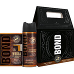 Set Bond Tobacco, Whisky și Cedru, aftershave, 100 ml + deodorant, 150 ml AMBALAJ DECORAT