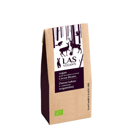 Fèves de cacao enrobées de chocolat Las Vegan's Vegan, 80 g SHORT DATE