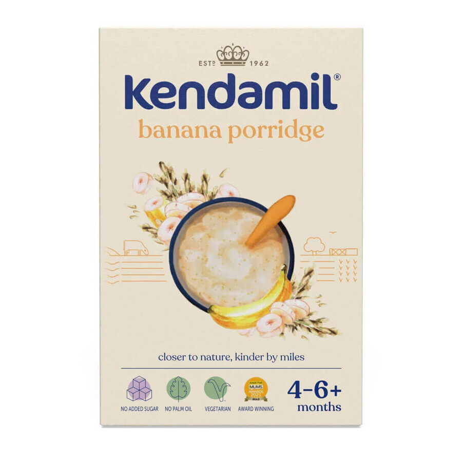 Kendamil Rice cereal, bananas, milk, after 4 months, 150 g