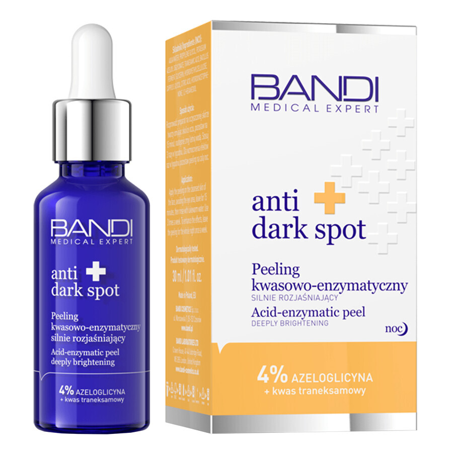 Bandi Medical Expert Anti Dark Spot, peeling acid-enzimatic, puternic iluminator, 30 ml