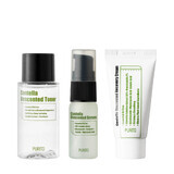 Purito Centella Unscented Mini Kit, toner, 30 ml + ser, 15 ml + cremă, 12 ml