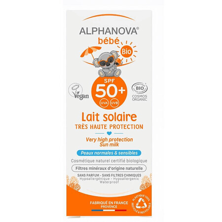 Alphanova Bebe, protecție solară, hipoalergenică, SPF 50+, 50 ml