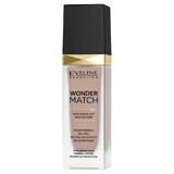 Eveline Cosmetics Wonder Match, fond de ten de lux, nr. 45 Miere, 30 ml