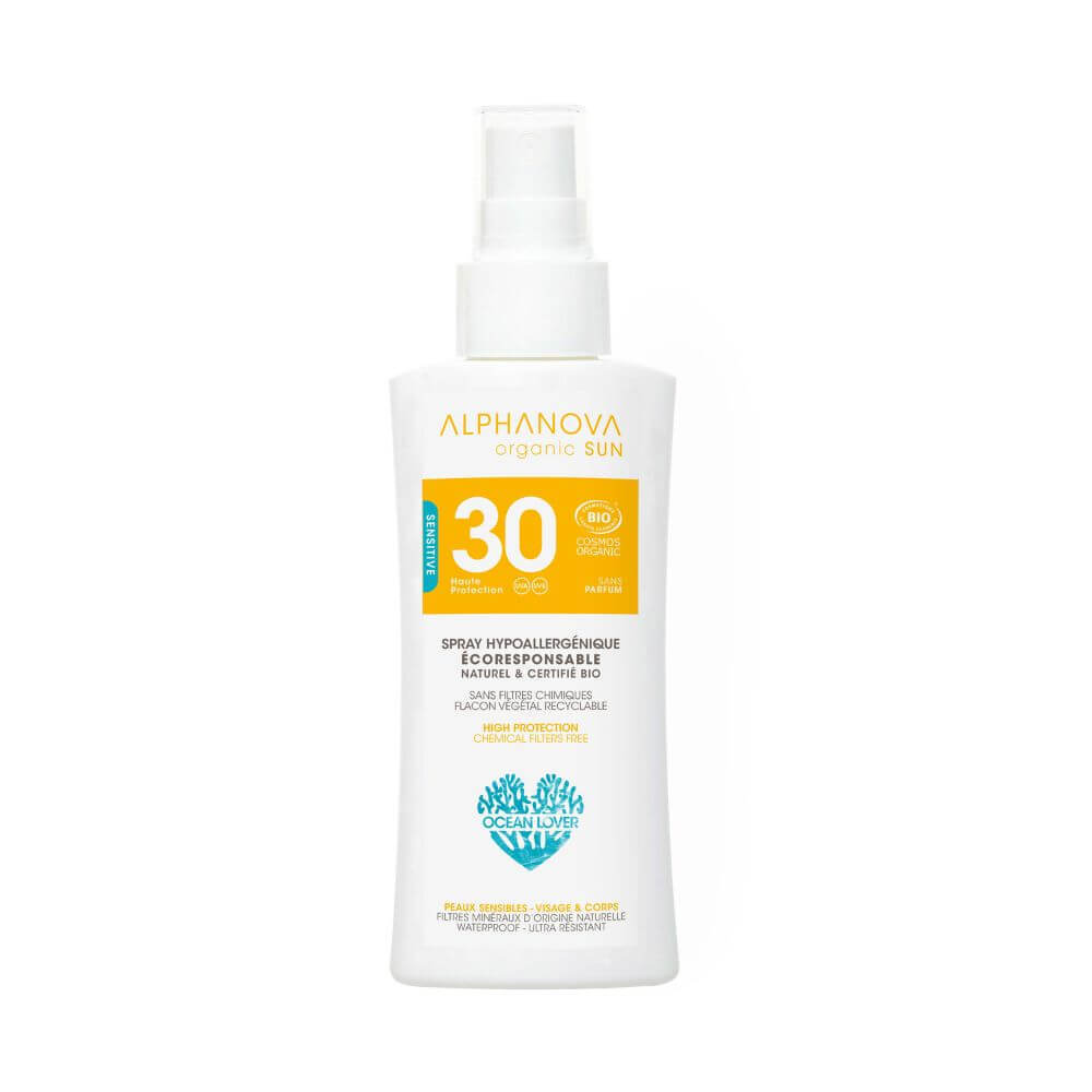 Alphanova Sun Bio, spray de protecție solară, SPF 30, 90 g