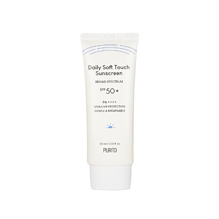 Purito Daily Soft Touch Sunscreen, protezione solare con ceramidi, SPF 50+, 60 ml