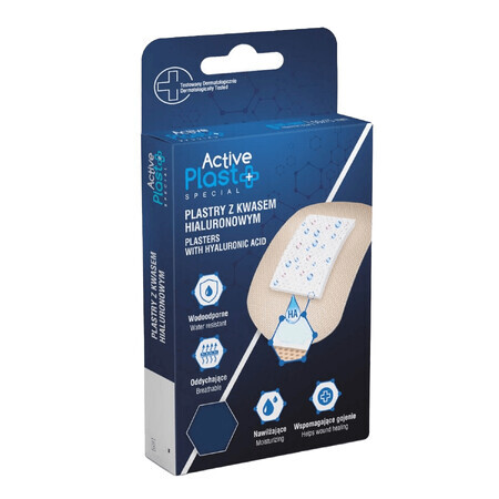 ActivePlast Special, plasturi cu acid hialuronic pentru promovarea vindecării, 20 bucăți