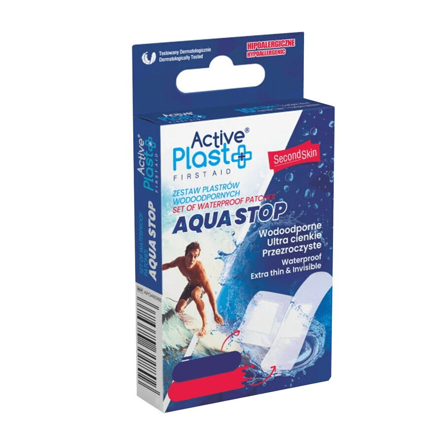 ActivePlast First Aid Aqua Stop, tencuieli impermeabile, Mix, 10 bucăți