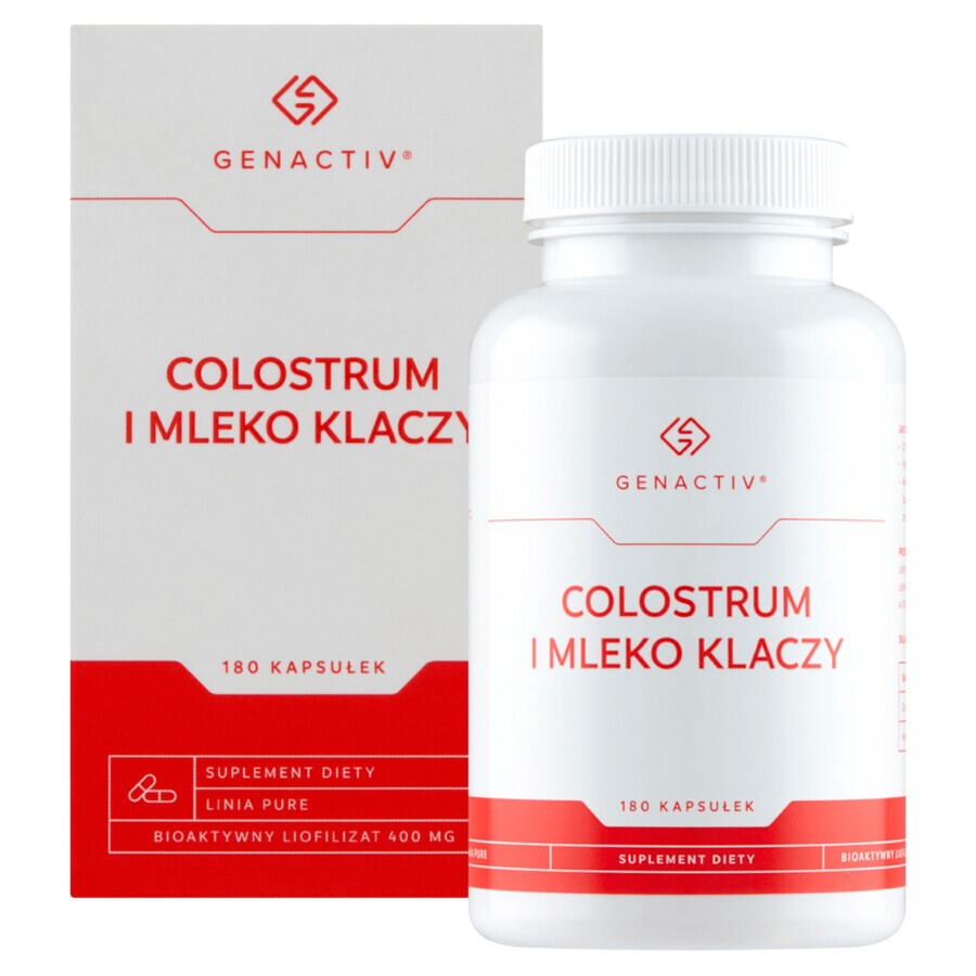 Genactiv Colostru și lapte de iapă, 180 capsule