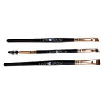 Lash Brow, set di 3 pennelli per il trucco delle sopracciglia, oro