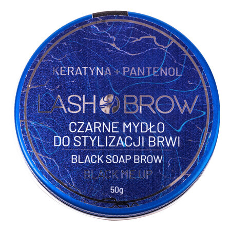 Lash Brow, zwarte wenkbrauw stylingzeep, keratine + panthenol, 50 g