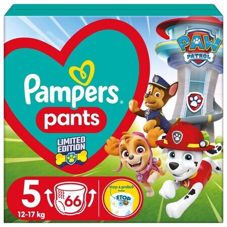 Pampers Pants, couches, Psi Patrol, taille 5, 12-17 kg, 66 pcs