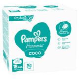 Pampers Harmonie Coco, lingettes humides, 18 x 44 pièces