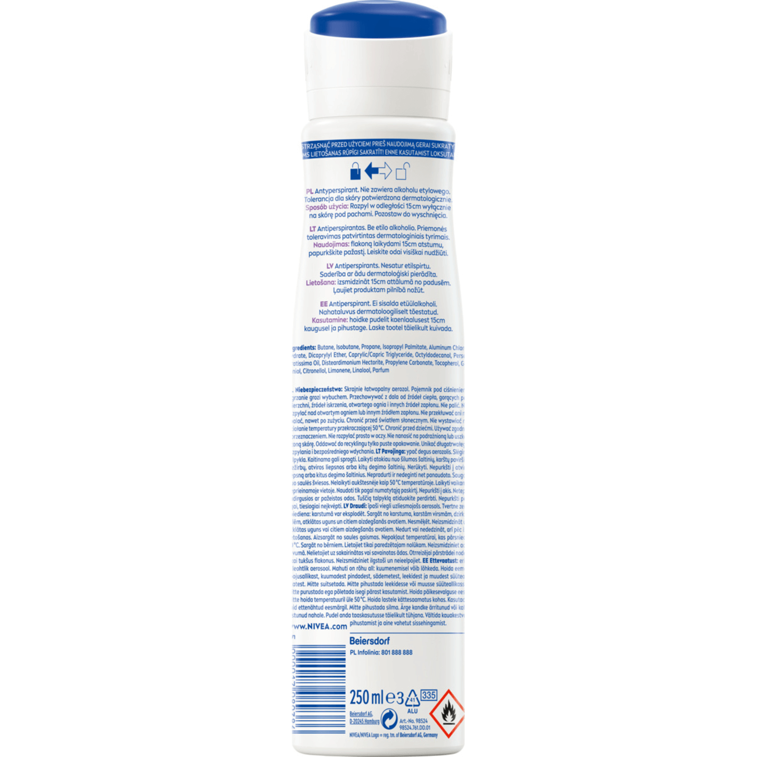 Nivea, spray antiperspirant, Fresh Sensation, 250 ml