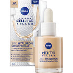 Nivea Hyaluron Cellular Filler 3in1, ser-primer, culoare naturală, 30 ml