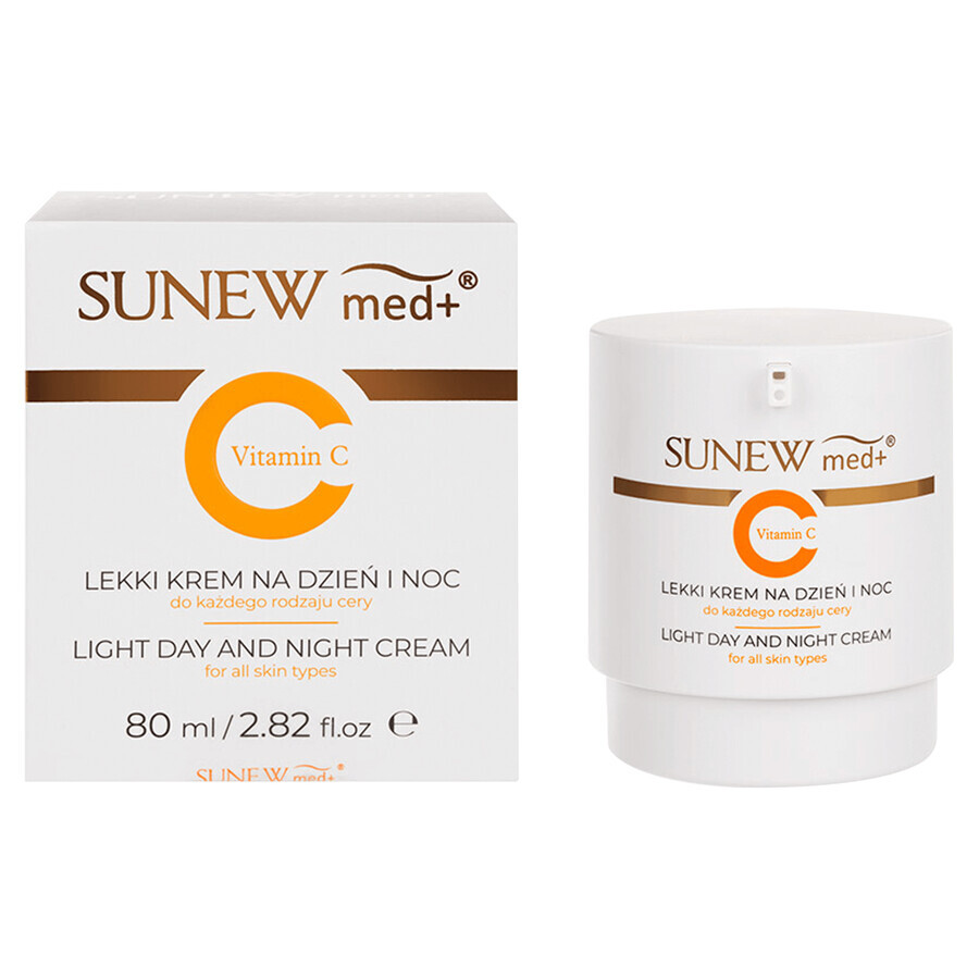 SunewMed+ Vitamina C, cremă ușoară de zi și de noapte, toate tipurile de ten, 80 ml