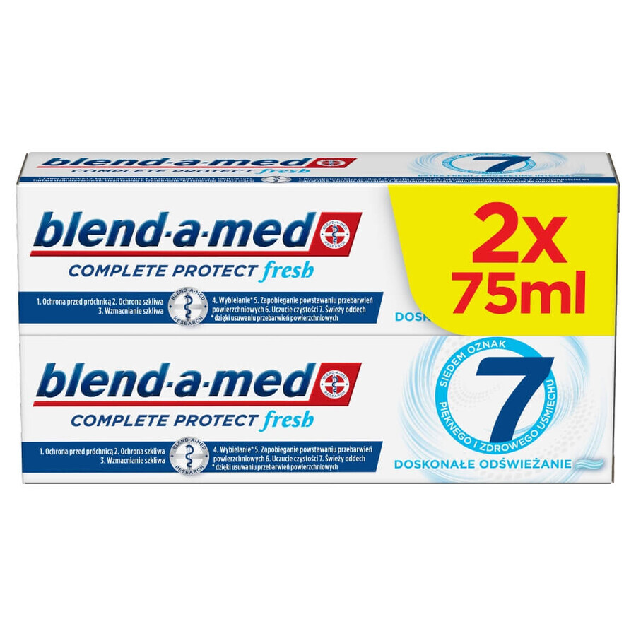 Blend-a-med Complete Protect 7, pastă de dinți, Extra Fresh, 2 x 75 ml