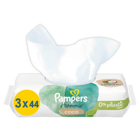 Pampers Harmonie Coco, lingettes humides, 3 x 44 pcs