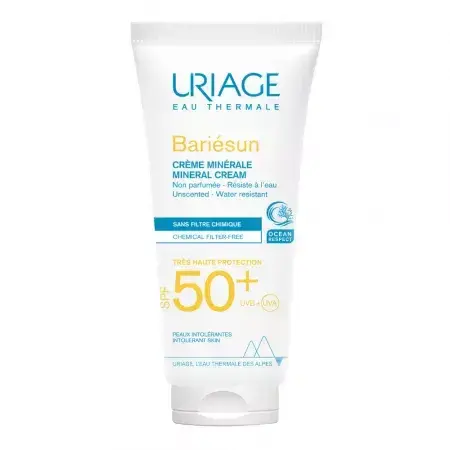 Crema minerala de protectie solara cu SPF 50+ Bariesun, 100 ml, Uriage