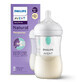 Avent Natural Response, biberon cu tetină reactivă, cu supapă AirFree, debit 3, SCY673/01, după 1 lună, 260 ml 