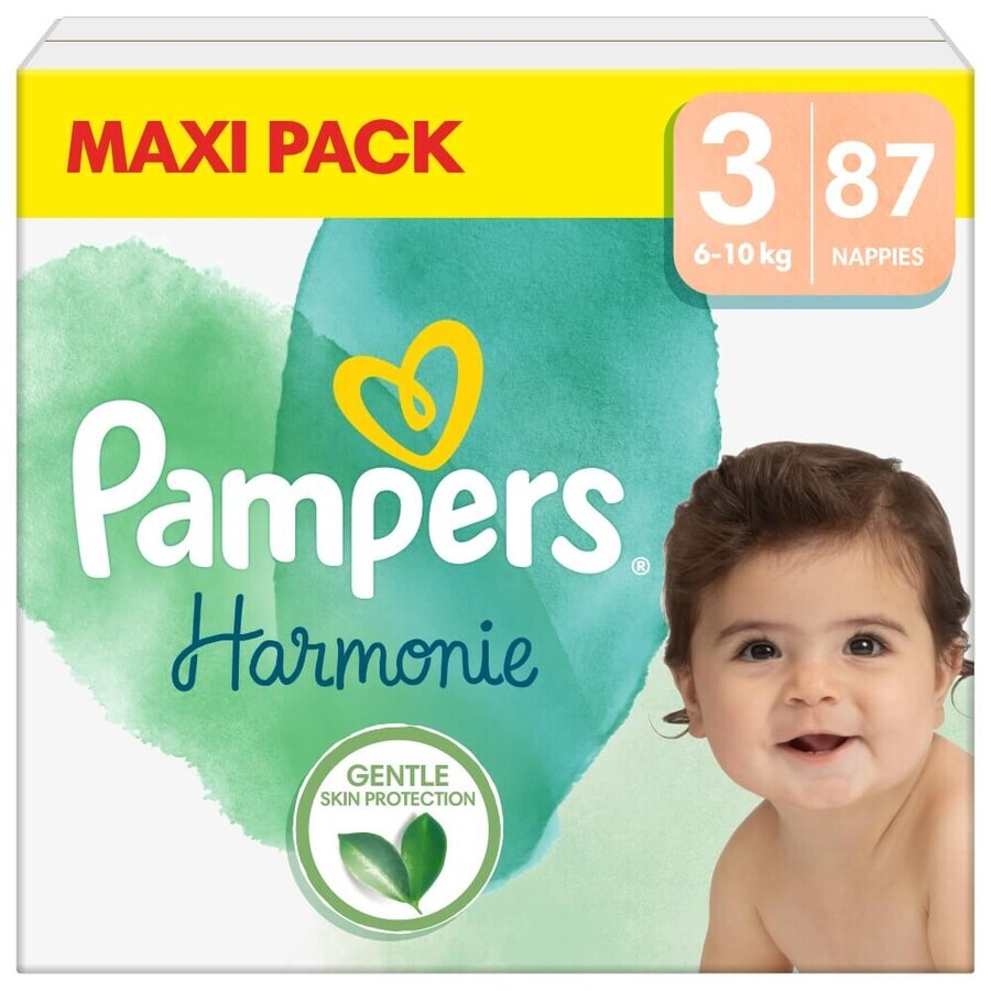 Pampers Harmonie, couches taille 3, 6-10 kg, 87 pcs