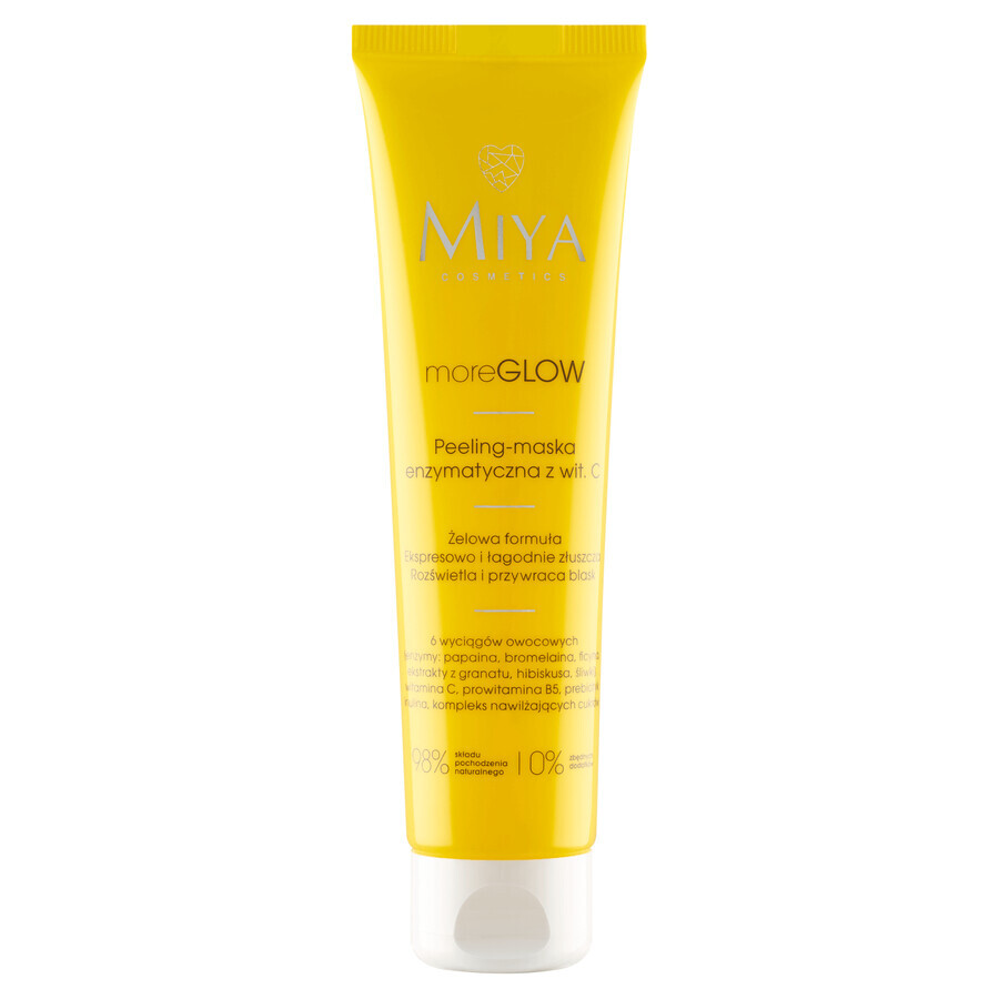 Miya moreGLOW, masque peeling enzymatique à la vitamine C, 60 ml