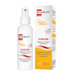 Emolium Set de protección solar, spray protector mineral para niños a partir de 1 día y adultos, SPF 50+, 2 x 100 ml + pelota de playa de regalo