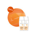 Iwostin Solecrin Set, ultraleichtes unsichtbares Fluid, SPF 50+, empfindliche Haut, 2 x 40 ml + Strandball gratis