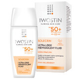 Set Iwostin Solecrin, fluid ultra ușor invizibil, SPF 50+, piele sensibilă, 2 x 40 ml + minge de plajă gratuită