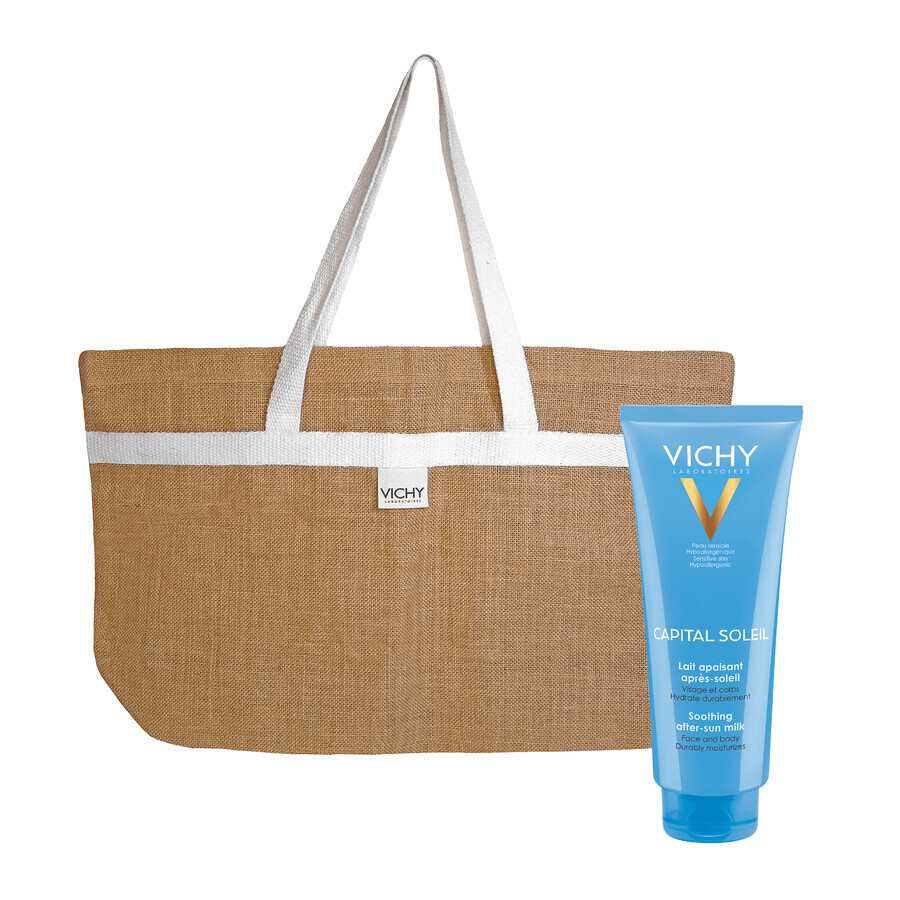 Vichy Capital Soleil, leche para después del sol, 300 ml + bolsa de playa gratuita